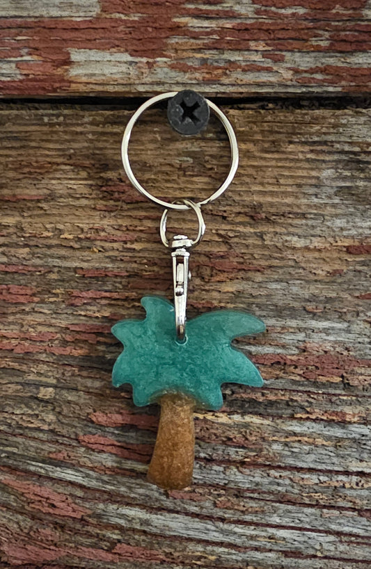 Palm tree keychain